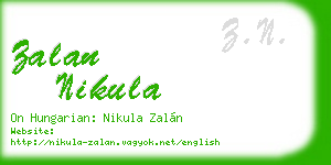 zalan nikula business card